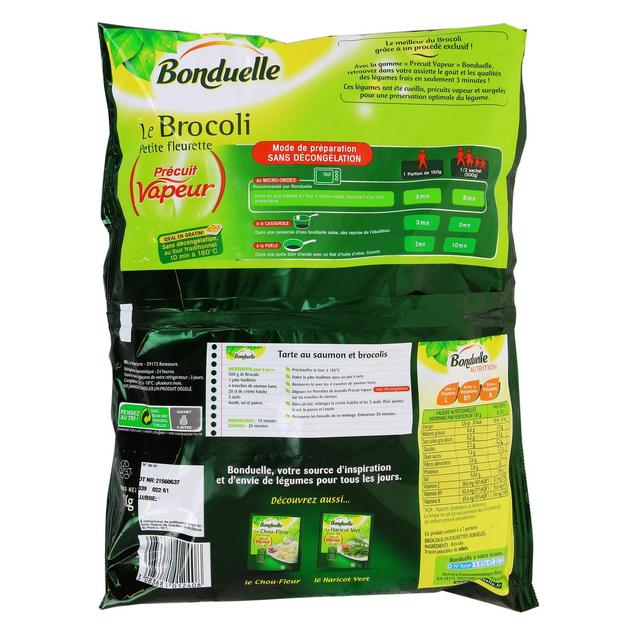 3083681012408 - Bonduelle - Brocolis en petite fleurette précuit vapeur