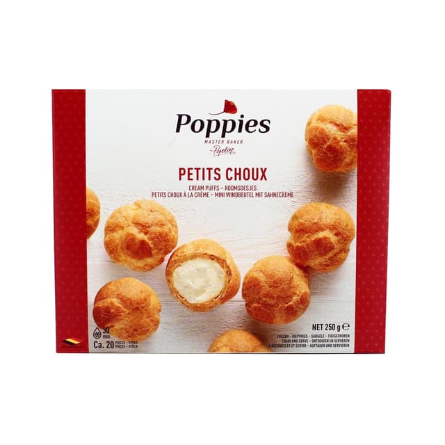5411823102508 - Poppies - 20 Petits Choux Chantilly