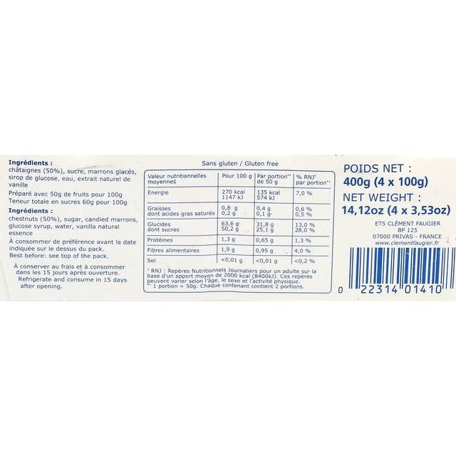 0022314014108 - Clément Faugier - Crème de marrons à la vanille
