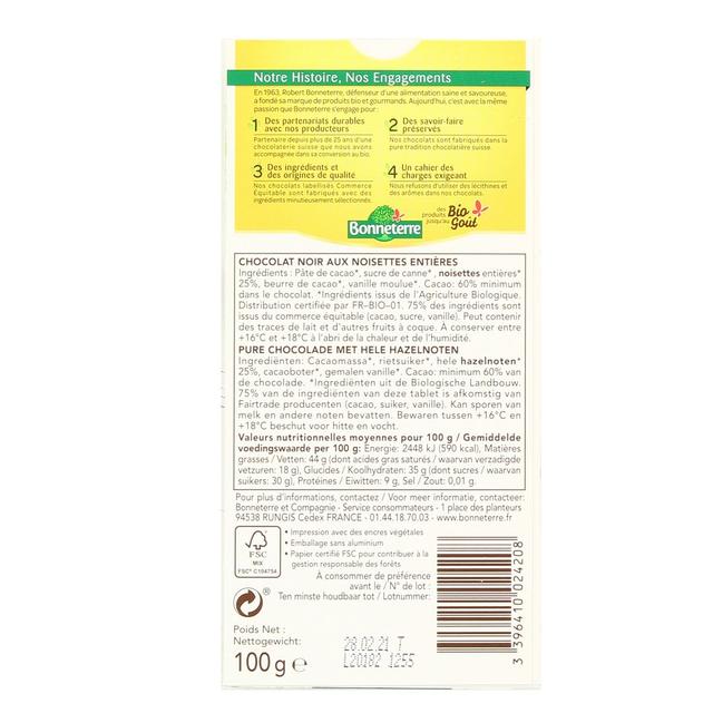 3396410024208 - Bonneterre - Chocolat Noir noisettes bio