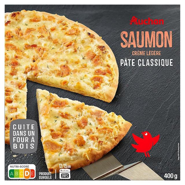 3596710454808 - Auchan - Pizza au saumon cuite au feu de bois