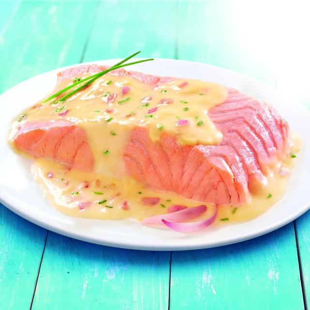 3248839595008 - Marie - Saumons sauvages du Pacifique au beurre blanc, et échalotes confites au vin blanc