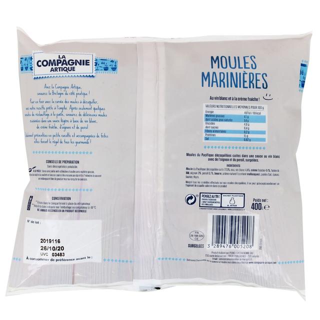 3289476005208 - La Compagnie Artique - Moules marinières décoquillées au vin blanc et à la crème fraîche