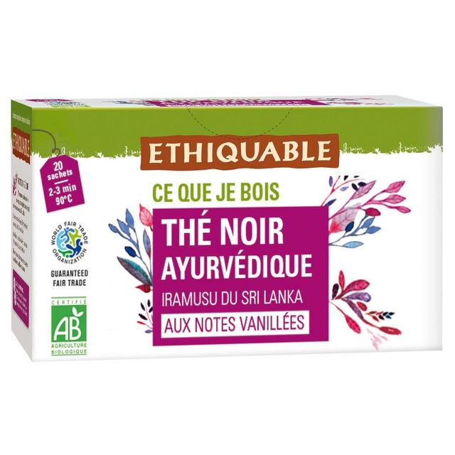 3760278867008 - Ethiquable - Commerce Equitable - Thé Noir Ayurvedique aux notes de vanille Bio du Sri Lanka