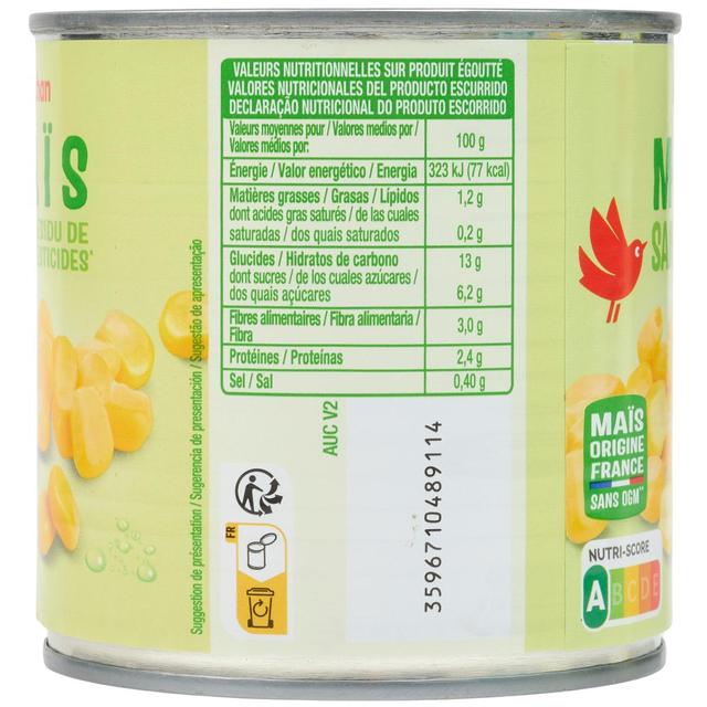 3596710489008 - Auchan - Maïs sans résidu de pesticides