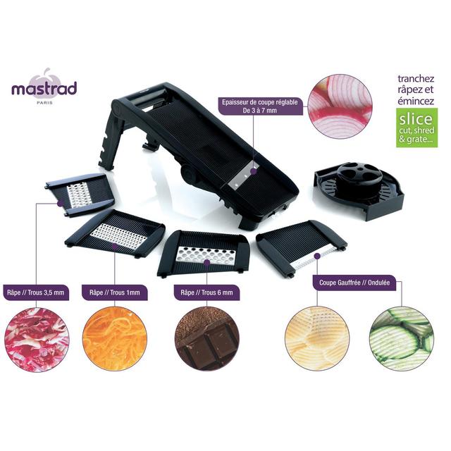3485990210009 - Mastrad - Mandoline multi-lames Noir