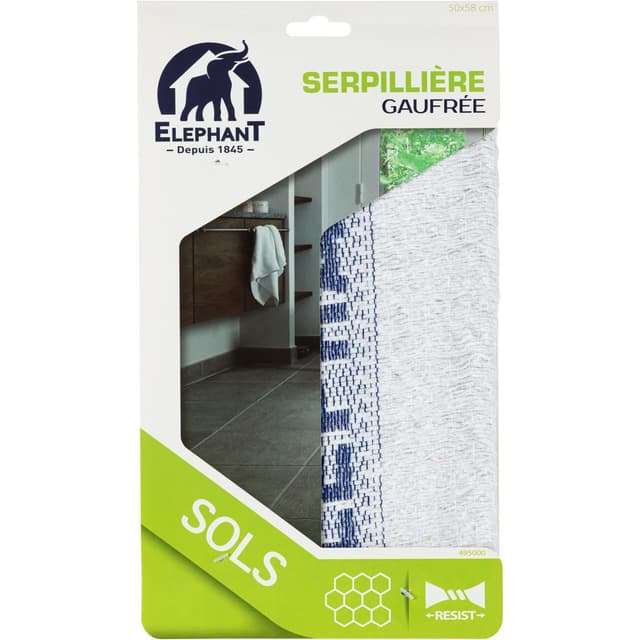 3543534950009 - Elephant - Serpillère gauffrée