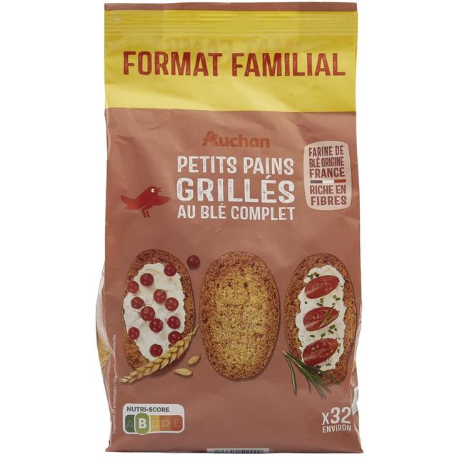3596710510009 - Auchan - Petits pains grillés au blé complet