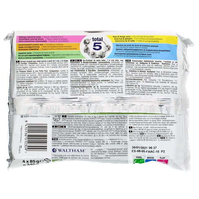 8410136010309 - Perfect Fit - Sachets en sauce Dinde et Poissons pour chat senior stérilisé