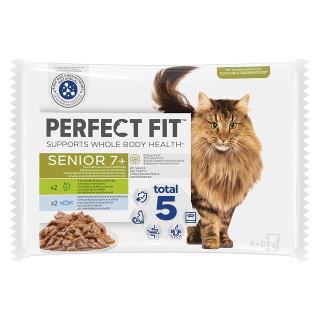 8410136010309 - Perfect Fit - Sachets en sauce Dinde et Poissons pour chat senior stérilisé
