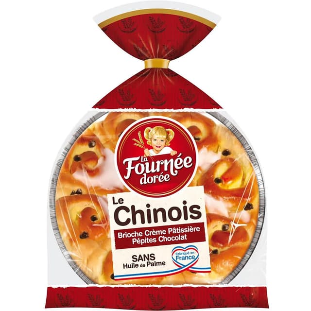 3587222160509 - La Fournée Dorée - Chinois à la crème pâtissière et pépites de chocolat