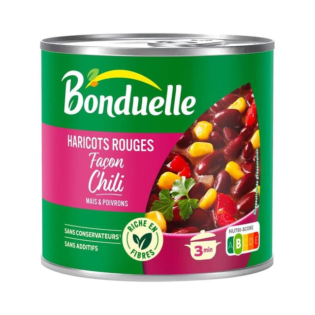 3083681040609 - Bonduelle - Haricots Rouges Façon Chili en conserve