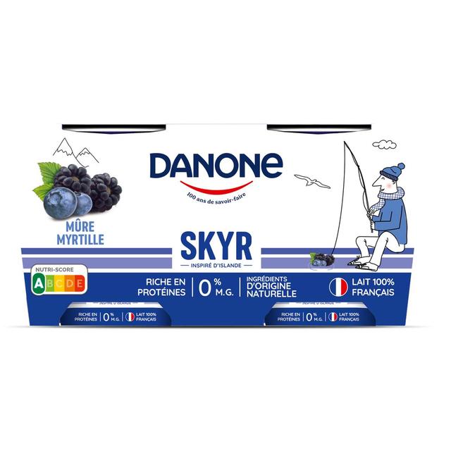 3033492061409 - Les Danone Du Monde - Skyr mûre myrtille 0%mg