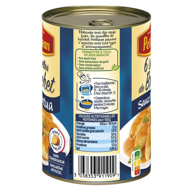 3038353911909 - Petitjean - 6 Quenelles de Brochet Sauce Nantua