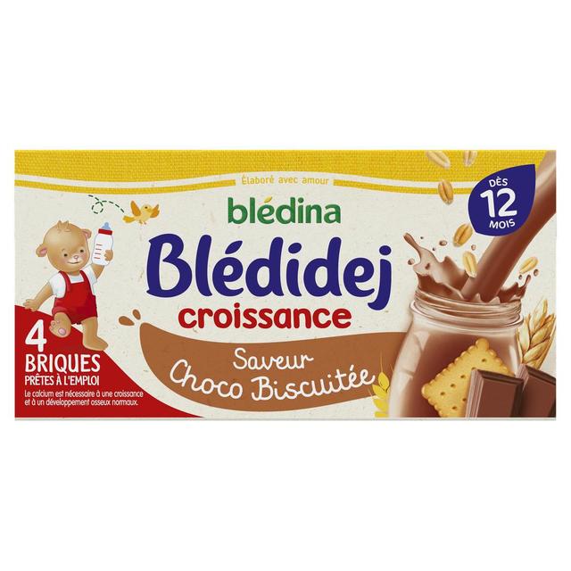 3041090012709 - Blédina - Blédi'dej - Céréales lactées Choco Biscuitée Brique Bébé Dès 12 mois