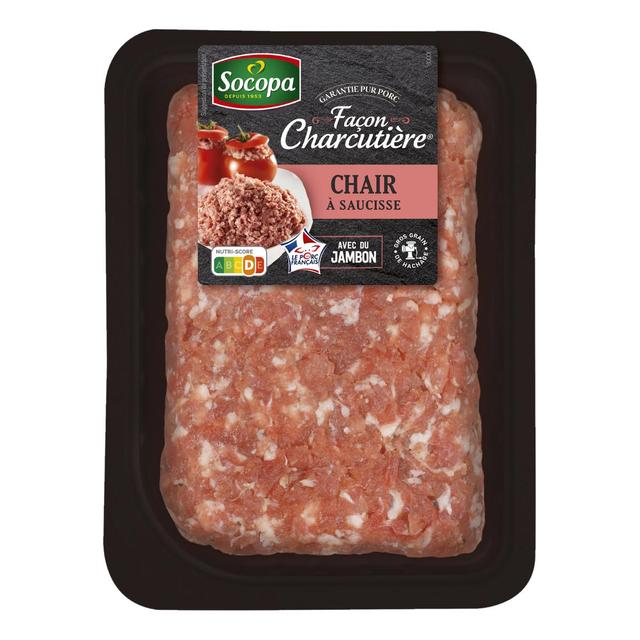 3039050643209 - Socopa - Chair à Saucisse Façon Charcutière avec du Jambon