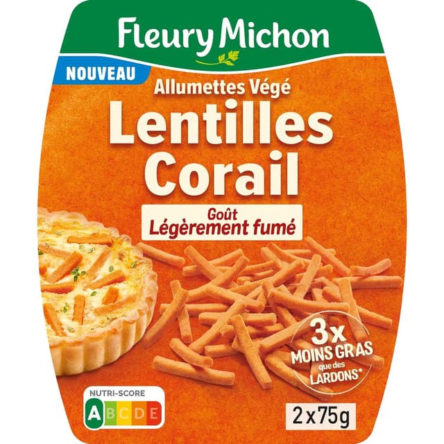 3302740103209 - Fleury Michon - Allumettes végétales lentilles corail fumées