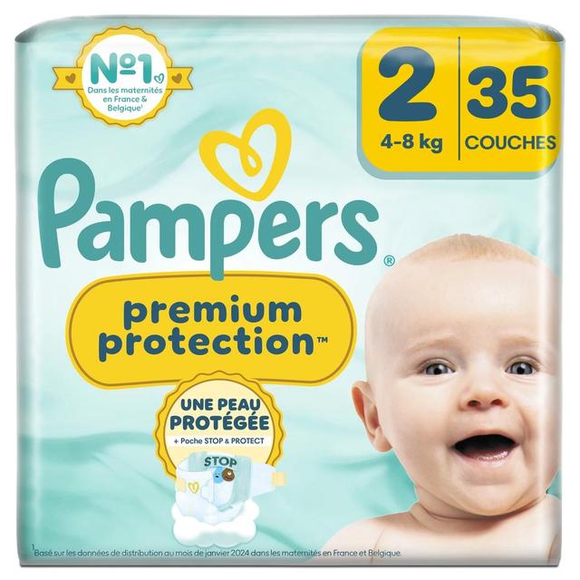 8700216664509 - Pampers Premium protection - Couches Bébés Prenium Protection 4-8kg T2