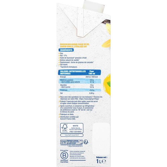 3229820174709 - Bjorg - Riz Vanille Boisson Végétale Bio