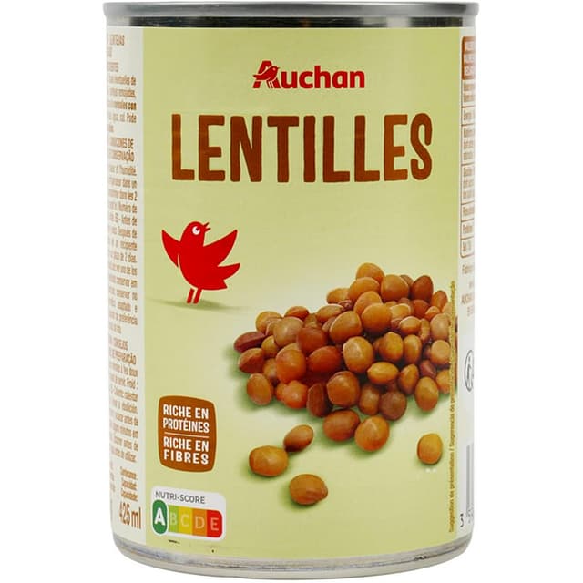 3254560034709 - Auchan - Lentilles Préparées