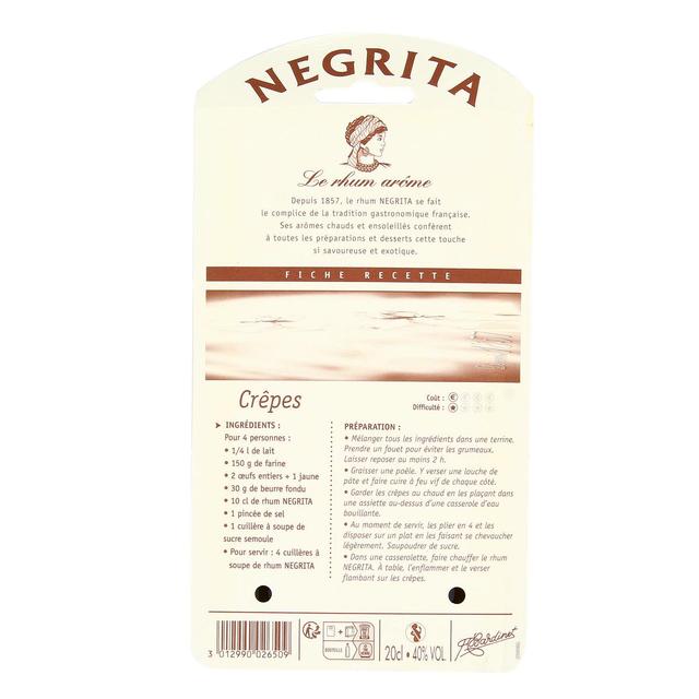 3012990026509 - Rhum ambré - Négrita 40°