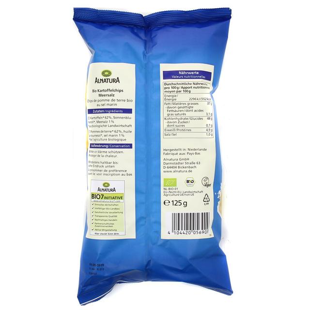 4104420056909 - Alnatura - Chips de pommes de terre bio au sel marin bio