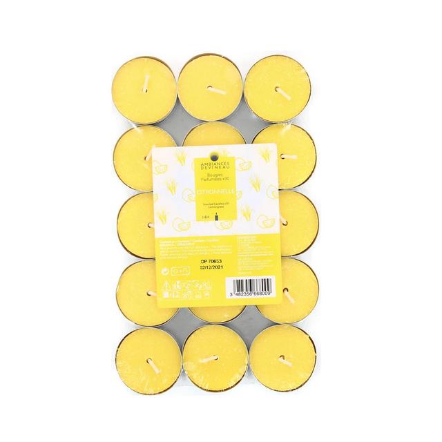 3482356668009 - Ambiances Devineau - 30 bougies parfumées - Citronnelle
