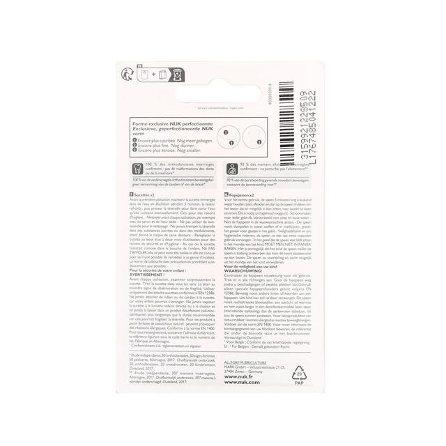 3159921228509 - Nuk - 2 Sucettes en silicone 18-36 mois