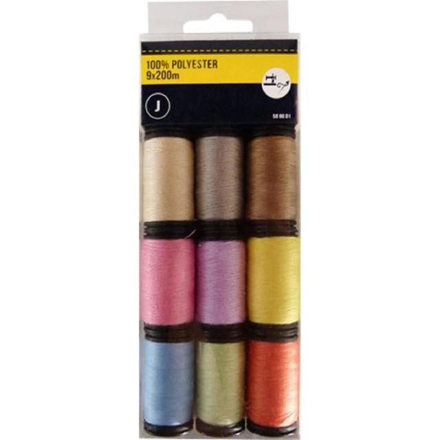 3040695880010 - Style couture - Kit de 9 bobines de fil polyester 200m
