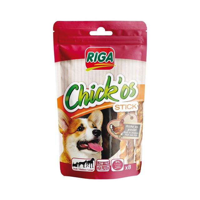 3166780060010 - Riga Chick'Os - Sticks au Poulet - Friandise Récompense pour chien x8