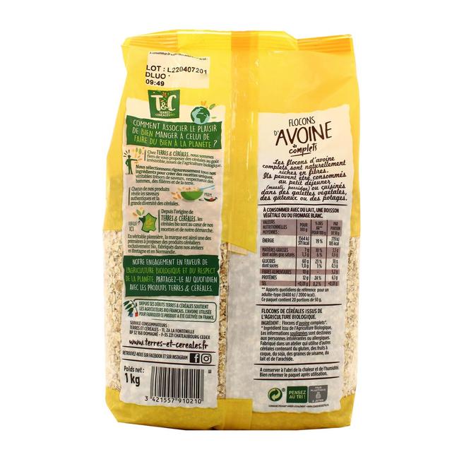 3421557910210 - Terres et Céréales Bio - Flocons D'Avoine Bio