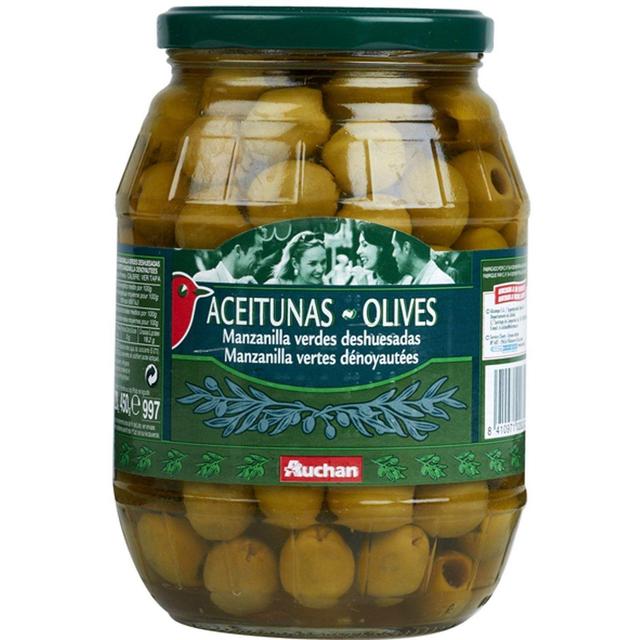 8410971020310 - Auchan - Olives vertes dénoyautées en bocal