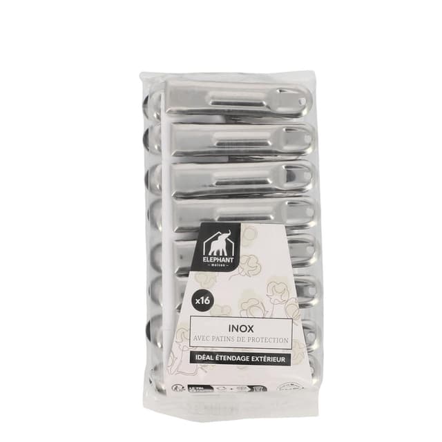 3543534420410 - Elephant - Pinces à linge inox