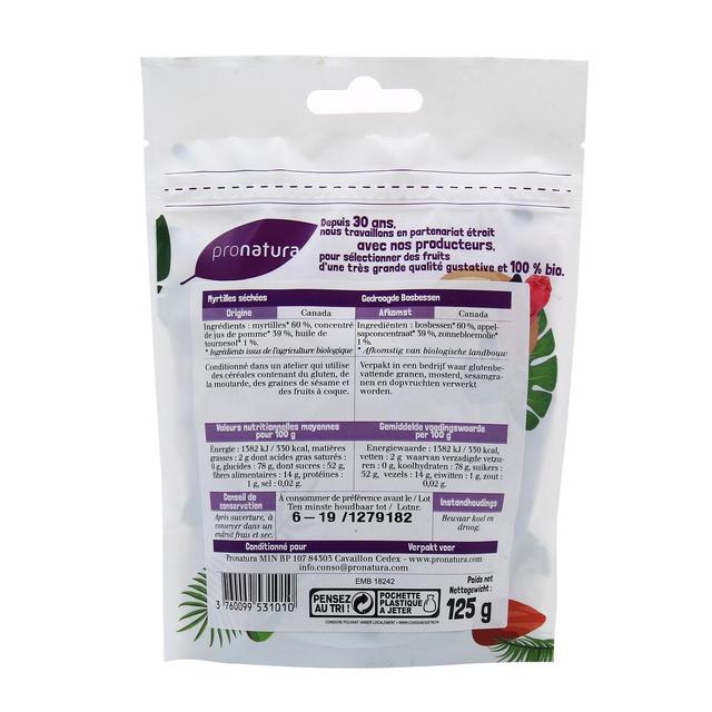 3760099531010 - Pronatura - Myrtilles séchée bio