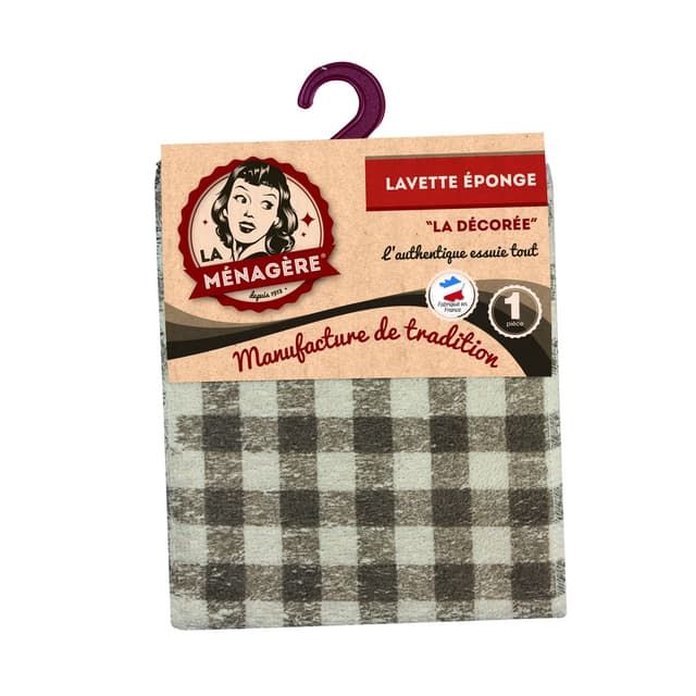 3061050201110 - La Ménagère - Lavette éponge la décorée