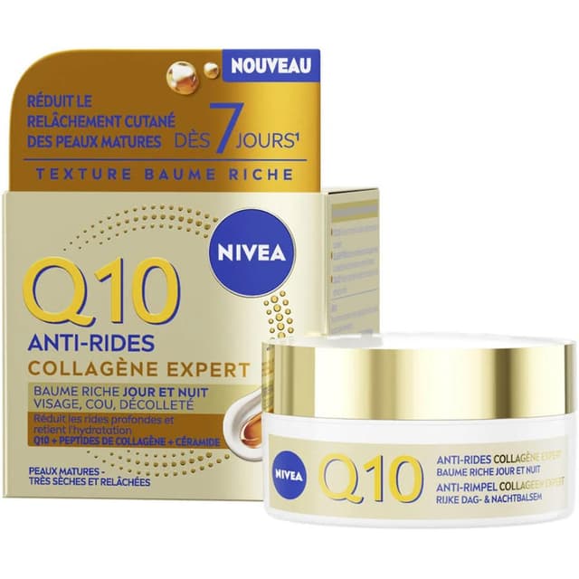 4006000231310 - Nivea - Baume riche jour et nuit Q10 Anti-Rides Collagène Expert
