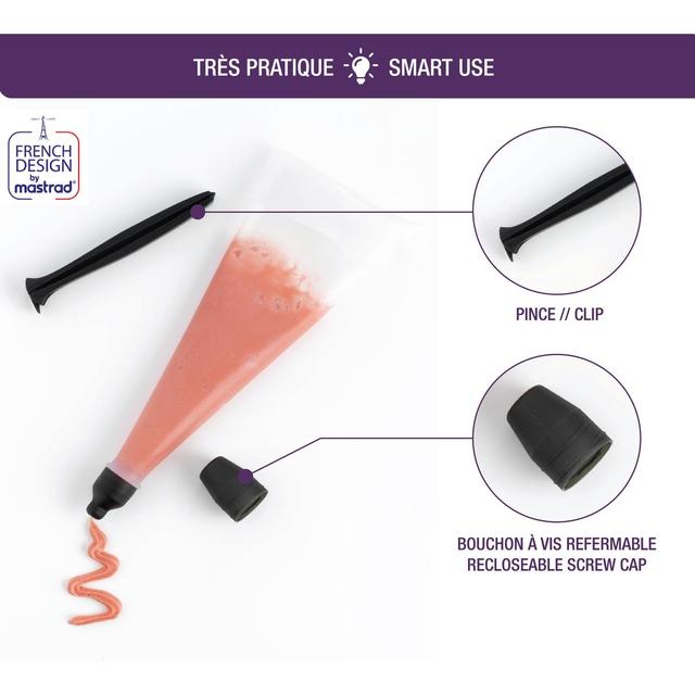 3485990382010 - Mastrad - Set poche à douille - Noir