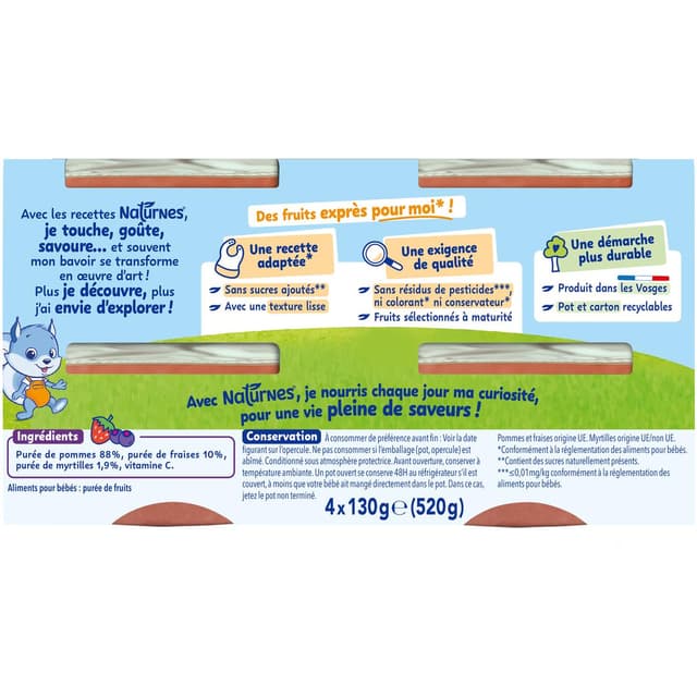 7613031553310 - Naturnes® - Pomme fraise myrtille Bol Bébé Dès 6 mois