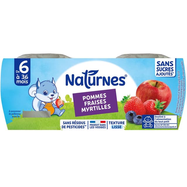 7613031553310 - Naturnes® - Pomme fraise myrtille Bol Bébé Dès 6 mois