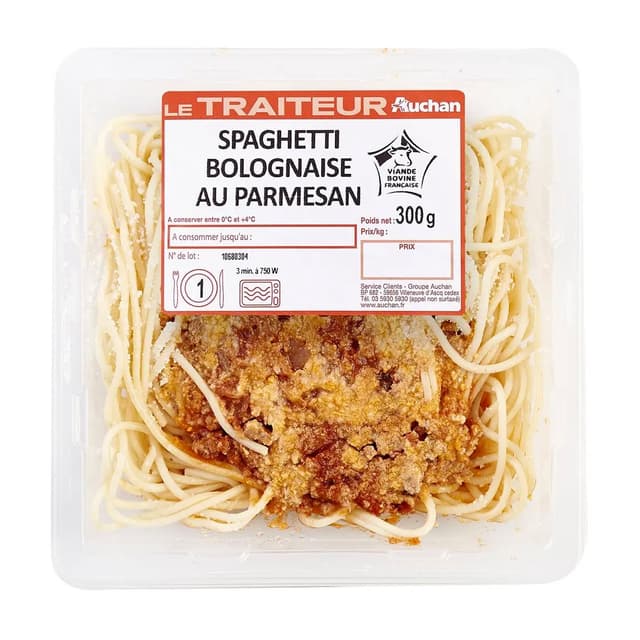 3254566775910 - Auchan Le Traiteur - Spaghetti à la Bolognaise