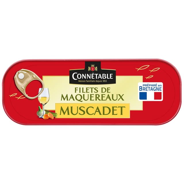 3263670806410 - Connetable - Filets de Maquereaux au Muscadet et aux Aromates en conserve