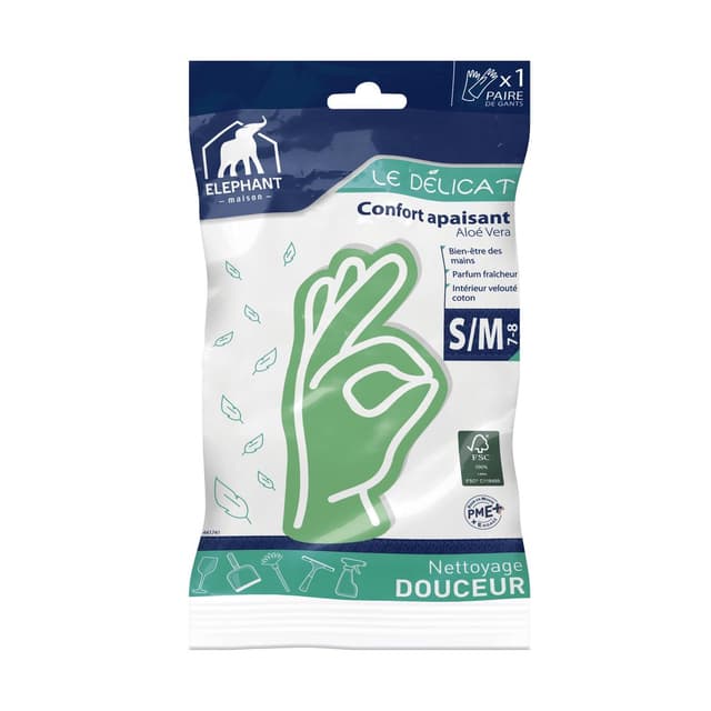3543534417410 - Elephant - Gants Le Délicat - Quotidien douceur - Taille S/M