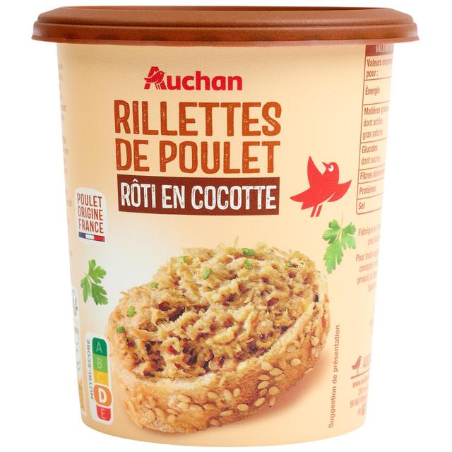 3596710527410 - Auchan - Rillettes de Poulet Rôti en Cocotte