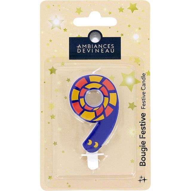 3482356828410 - Ambiances Devineau - Bougie chiffre 9 Escargot