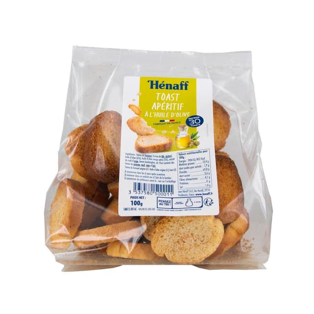 3537580500011 - Henaff - Toasts Apéritifs Huile d'olive