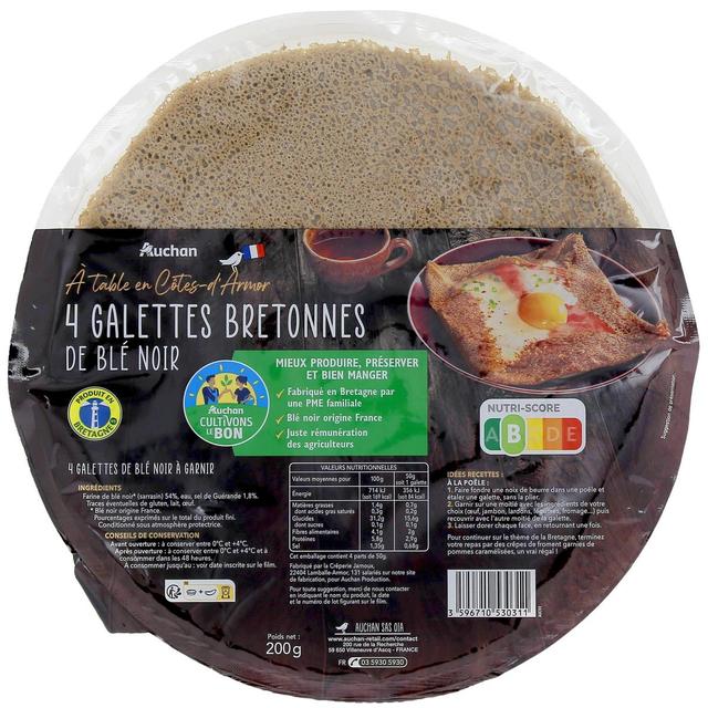 3596710530311 - Auchan - Galettes Bretonnes au Blé Noir