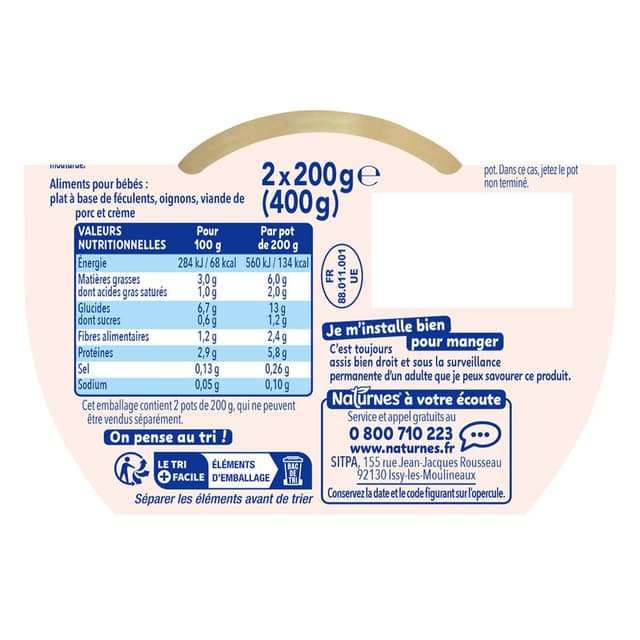8445291591011 - Naturnes® - P'tite Recette - Spaghetti Façon Carbonara Bol Bébé dès 8 mois
