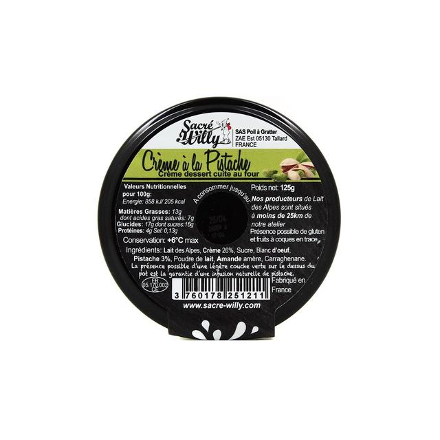3760178251211 - Sacré Willy - Crème au Four à la Pistache