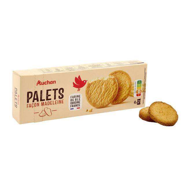 3596710481811 - Auchan - Palets biscuits recette à la madeleine sachets fraîcheur