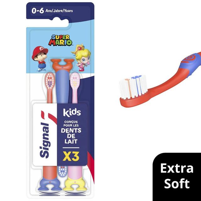 8720181502811 - Signal - Brosse à dents Extra Souple Enfant 0-6 Ans Super Mario